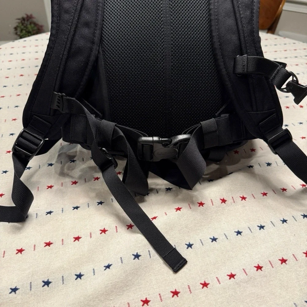 LL Bean Bigelow Cordura Backpack Black Nylon Day Hiking Mountain Classic H2O